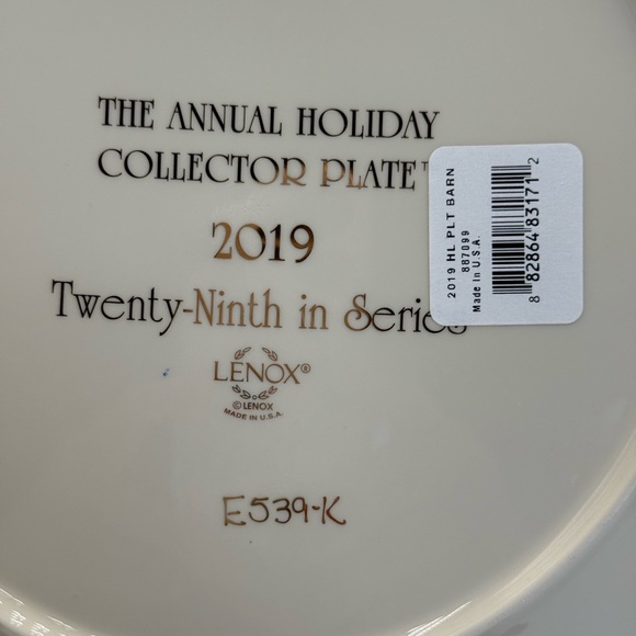 Lenox HOLIDAY ANNUAL CHRISTMAS PLATE Collector Plate 2019 29th Anniversary - Picture 11 of 11